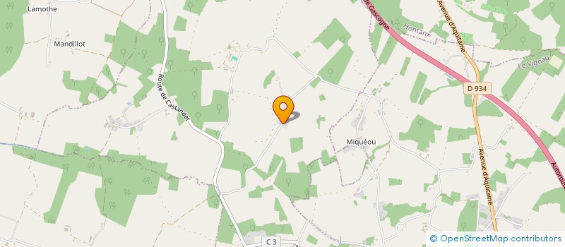 localisation de l'entreprise MONSIEUR EDGAR FUMERO  CAZERES-SUR-L'ADOUR