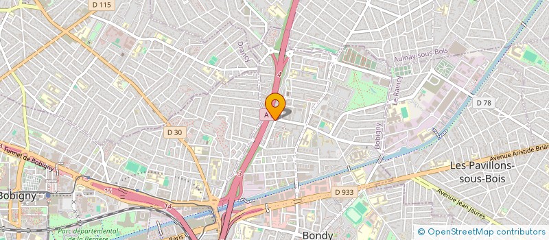 localisation de l'entreprise MONSIEUR EDGAR GAMI  BONDY