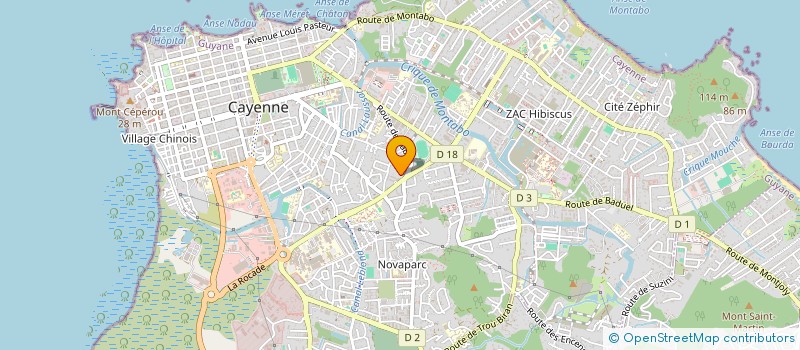 localisation de l'entreprise MONSIEUR EDILSON ALVES MENDES  CAYENNE