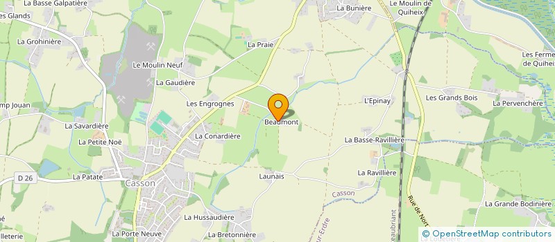 localisation de l'entreprise MONSIEUR EDMOND BOULANGER  NORT-SUR-ERDRE