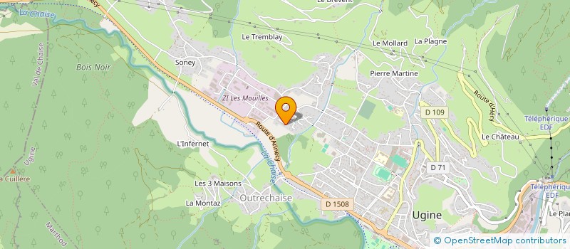 localisation de l'entreprise MONSIEUR EDMOND BURNET-MERLIN à UGINE