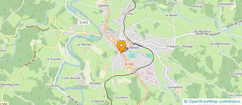 localisation de l'entreprise MONSIEUR EDMOND CHASTAGNER  TENCE