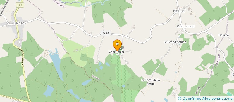 localisation de l'entreprise MONSIEUR EDMOND DUBREUIL à NONAC