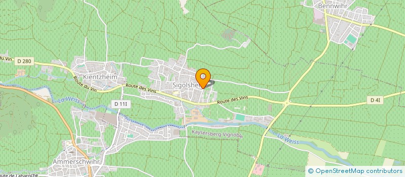 localisation de l'entreprise MONSIEUR EDMOND FUCHS  KAYSERSBERG VIGNOBLE