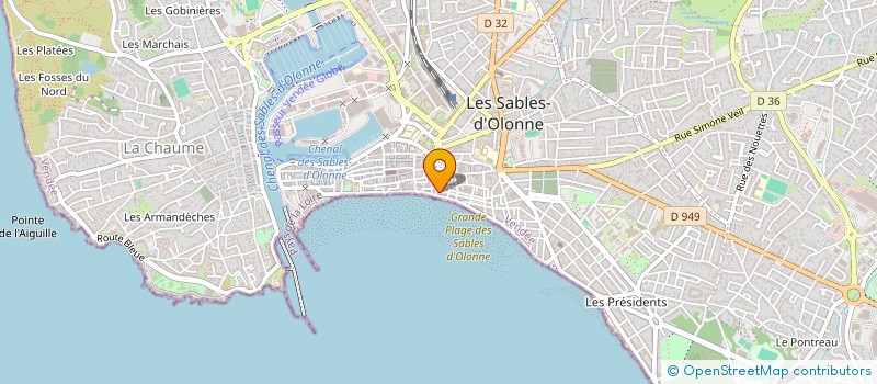 localisation de l'entreprise MONSIEUR EDMOND RIBOULEAU à LES SABLES D'OLONNE