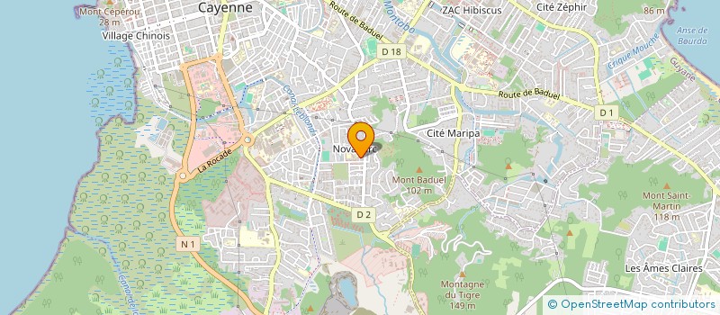 localisation de l'entreprise MONSIEUR EDNORD PHONTAL  CAYENNE