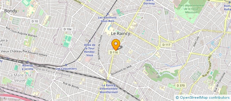 localisation de l'entreprise MONSIEUR EDOUARD AUBRY à LE RAINCY