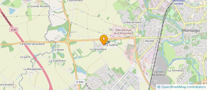 localisation de l'entreprise MONSIEUR EDOUARD BRETIN à MONTAIGU-VENDEE