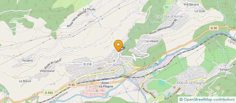 localisation de l'entreprise MONSIEUR EDOUARD CHENAL  AIME-LA-PLAGNE