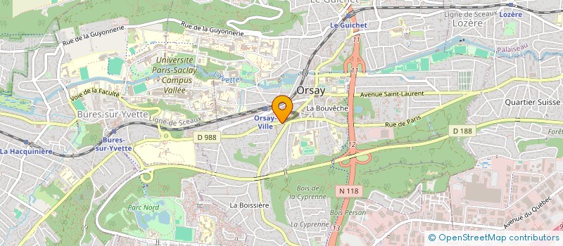 localisation de l'entreprise MONSIEUR EDOUARD DUCHESNAY à ORSAY