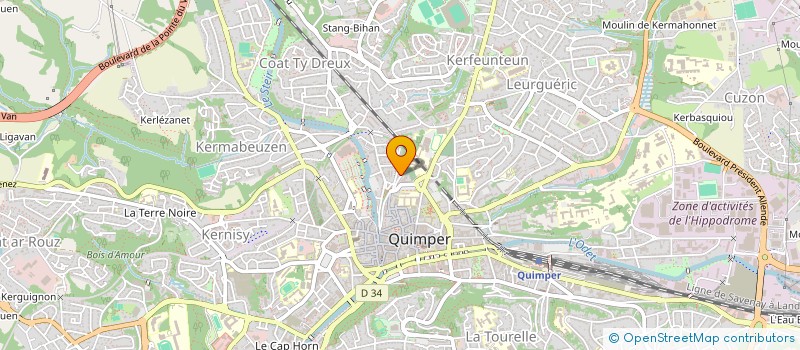 localisation de l'entreprise MONSIEUR EDOUARD DUFOUR à QUIMPER