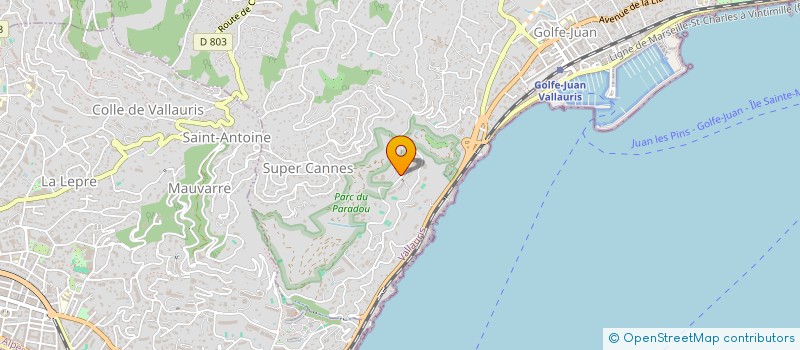 localisation de l'entreprise MONSIEUR EDOUARD FAILLOT  VALLAURIS