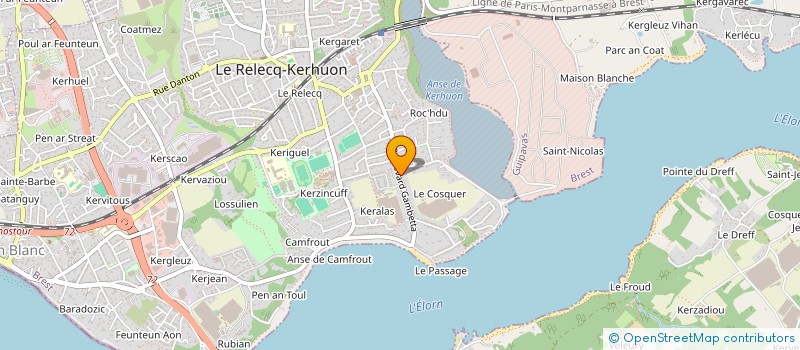 localisation de l'entreprise MONSIEUR EDOUARD GUIDON à LE RELECQ-KERHUON