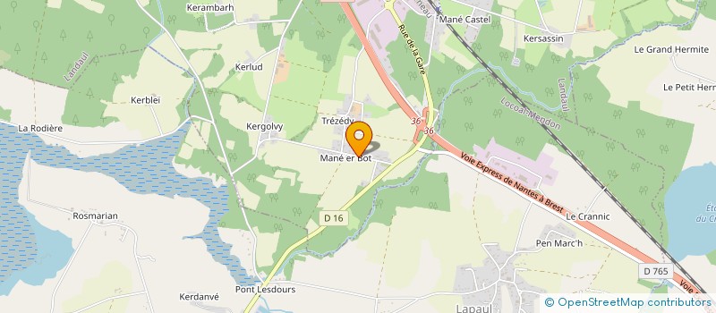 localisation de l'entreprise MONSIEUR EDOUARD JUSTOM  LANDAUL