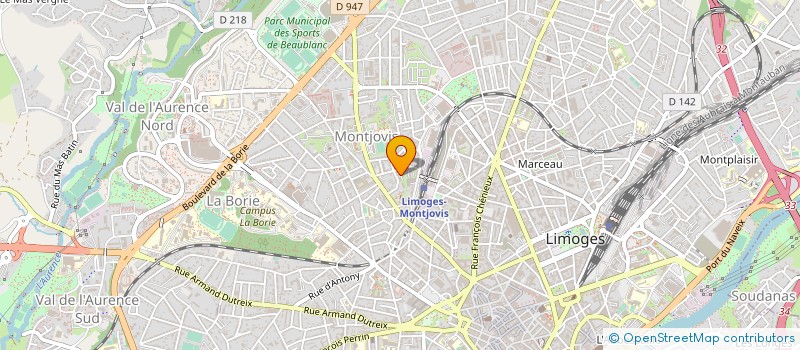 localisation de l'entreprise MONSIEUR EDOUARD LONDECHAMP à LIMOGES