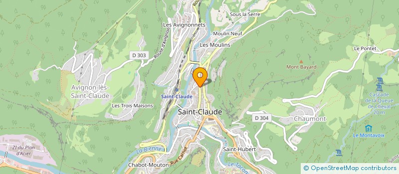 localisation de l'entreprise MONSIEUR EDOUARD PERRET  SAINT-CLAUDE