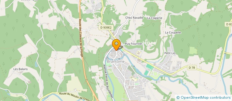 localisation de l'entreprise MONSIEUR EDOUARD PORTE à BRANTOME EN PERIGORD