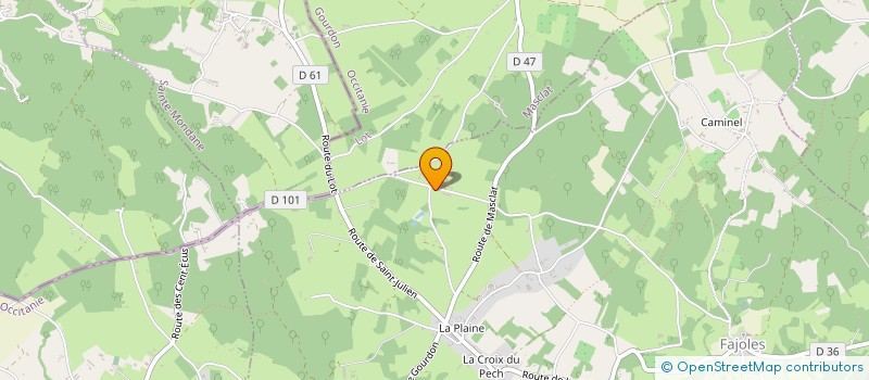 localisation de l'entreprise MONSIEUR EDOUARD ROUGIERE  FAJOLES