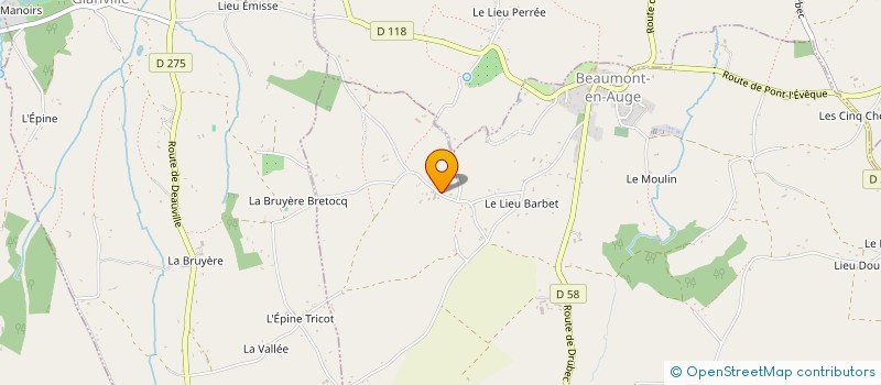 localisation de l'entreprise MONSIEUR EDOUARD THUEUX  BEAUMONT-EN-AUGE