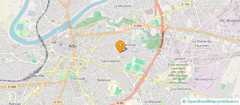 localisation de l'entreprise MONSIEUR EDWIN CEDENO  ALBI