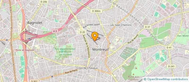 localisation de l'entreprise MONSIEUR EDWIN DAUBERCY à MONTREUIL