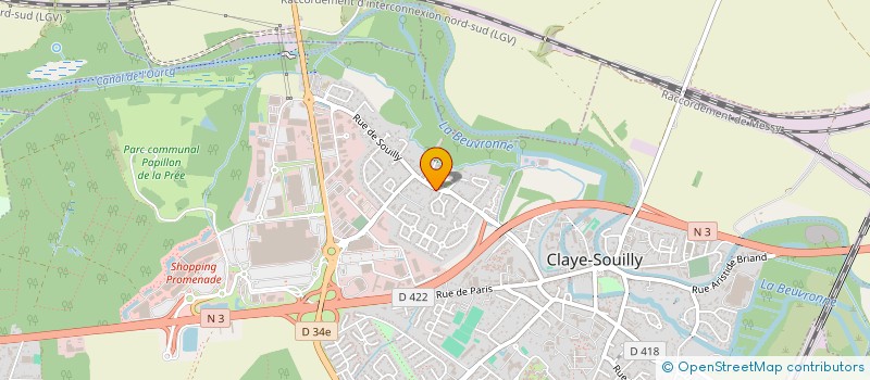 localisation de l'entreprise MONSIEUR EHOUO MICHEL YAPI  CLAYE-SOUILLY