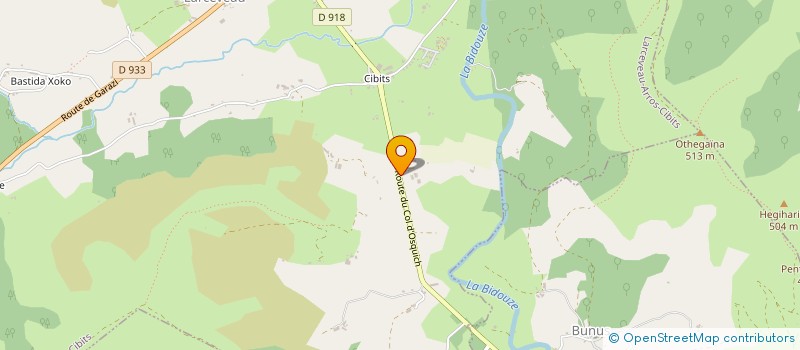 localisation de l'entreprise MONSIEUR EKAITZ COSTA  LARCEVEAU-ARROS-CIBITS