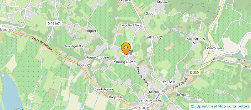 localisation de l'entreprise MONSIEUR EL HASSAN OUHAMOUCH  TABANAC