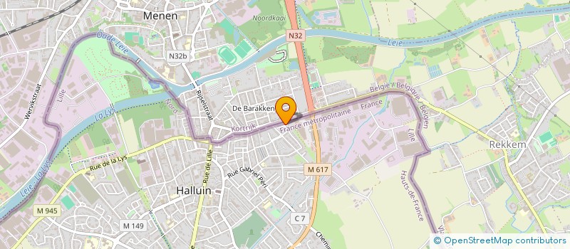 localisation de l'entreprise MONSIEUR EL HOUSSAINE OULAHYANE  HALLUIN