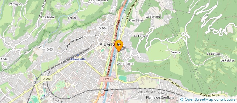 localisation de l'entreprise MONSIEUR ELAADDIN KORKMAZ  ALBERTVILLE