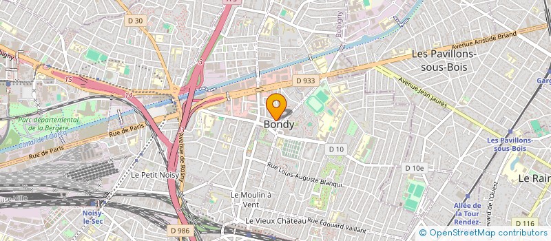 localisation de l'entreprise MONSIEUR ELHADI SEBBANE  BONDY