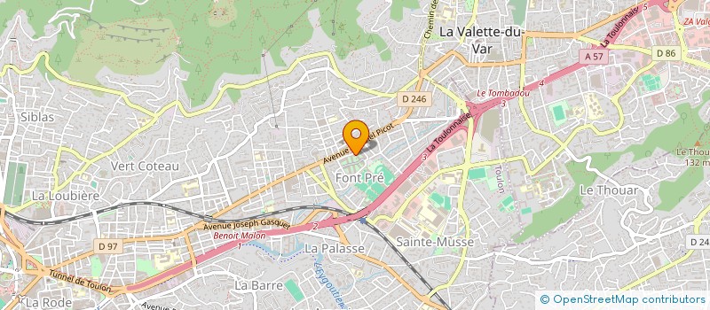 localisation de l'entreprise MONSIEUR ELIAS POUCEL  TOULON