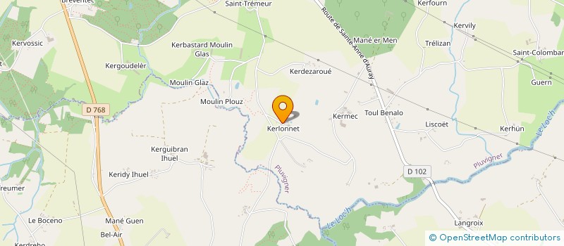 localisation de l'entreprise MONSIEUR ELIE AUDRAN  PLUVIGNER