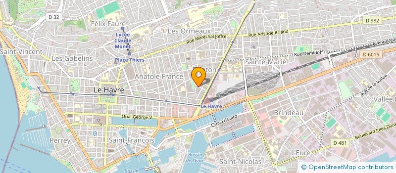 localisation de l'entreprise MONSIEUR ELIE BAUDIN  LE HAVRE