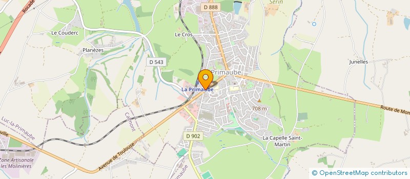 localisation de l'entreprise MONSIEUR ELIE BETEILLE  LUC-LA-PRIMAUBE