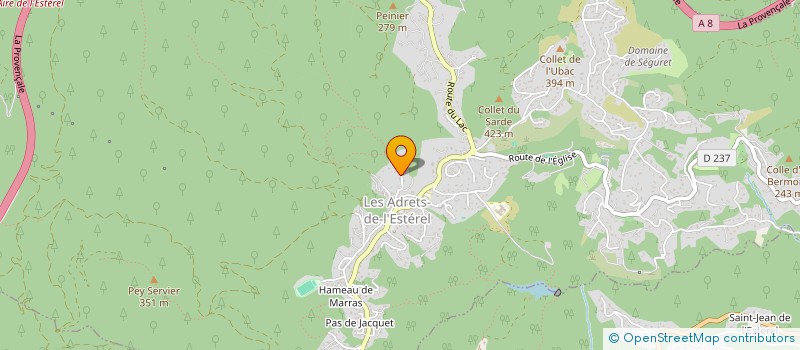 localisation de l'entreprise MONSIEUR ELIE MASSIERA  LES ADRETS-DE-L'ESTEREL