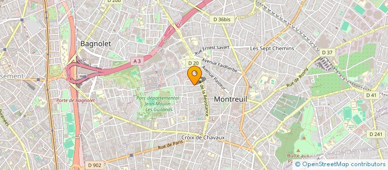 localisation de l'entreprise MONSIEUR ELIE MAUVEZIN à MONTREUIL