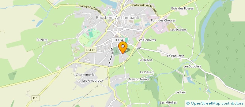 localisation de l'entreprise MONSIEUR ELIE PERONNIN  BOURBON-L'ARCHAMBAULT