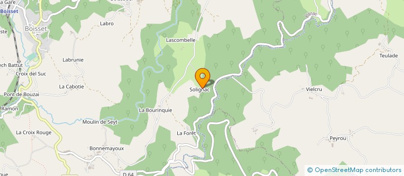 localisation de l'entreprise MONSIEUR ELIE PEYRISSAC à BOISSET