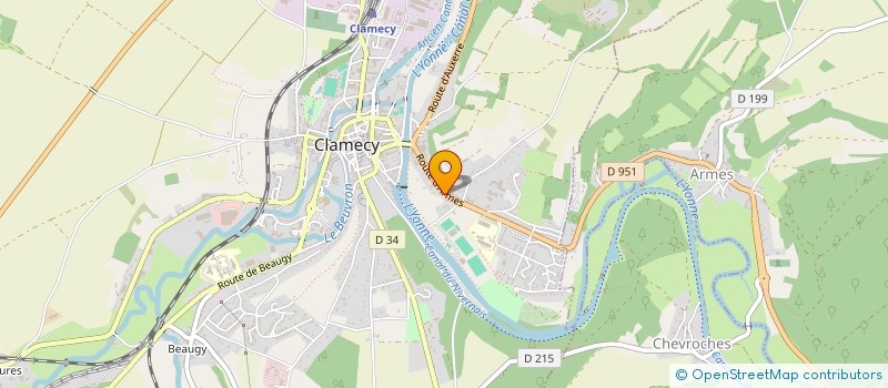localisation de l'entreprise MONSIEUR ELIE ROUSSET à CLAMECY