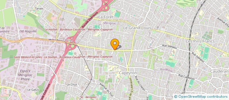 localisation de l'entreprise MONSIEUR ELIO BORDES GALAN  MERIGNAC