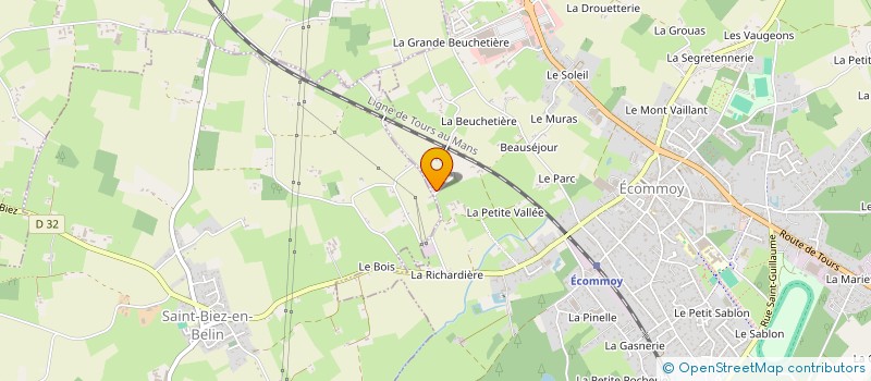 localisation de l'entreprise MONSIEUR ELIO DESOEUVRE  ECOMMOY