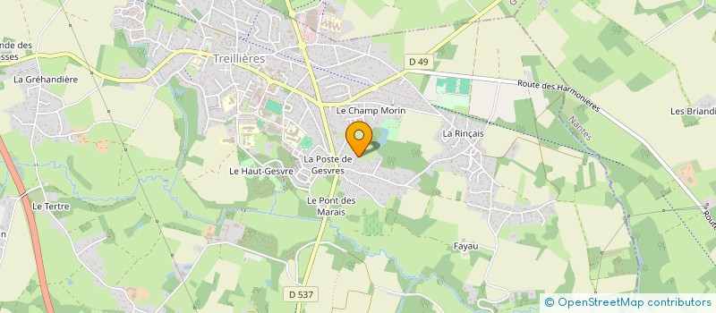 localisation de l'entreprise MONSIEUR ELIOTT HAMON  TREILLIERES