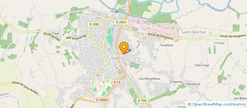 localisation de l'entreprise MONSIEUR ELISHA OLIVER à RIBERAC