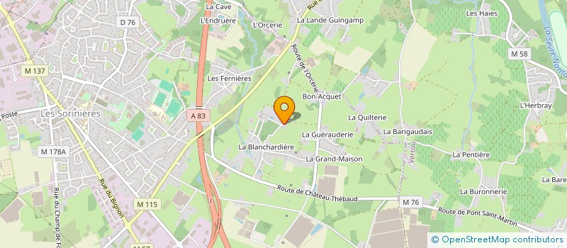 localisation de l'entreprise MONSIEUR ELLIOT CHAGNEAU  LES SORINIERES