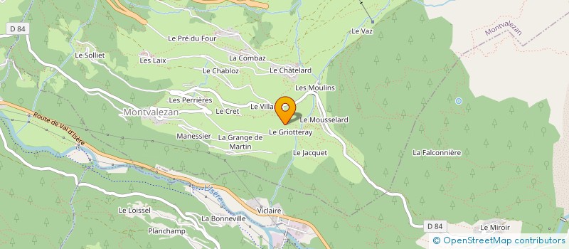 localisation de l'entreprise MONSIEUR ELLIOT DEFRENNE  MONTVALEZAN