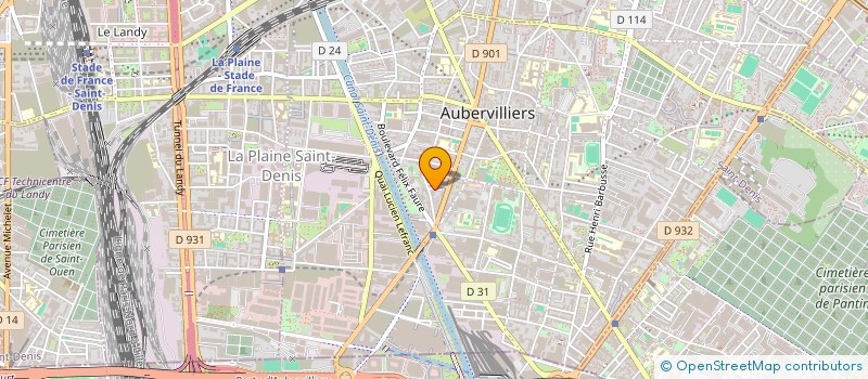 localisation de l'entreprise MONSIEUR ELLIOT FOLLY  AUBERVILLIERS