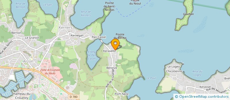 localisation de l'entreprise MONSIEUR ELOI LE PALUD à ARZON