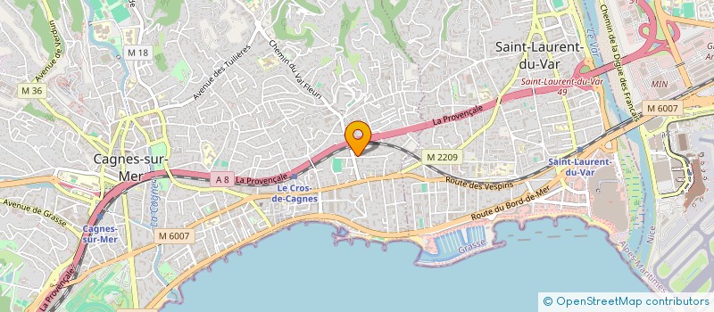localisation de l'entreprise MONSIEUR ELOUAN ALLOUCHE à CAGNES-SUR-MER