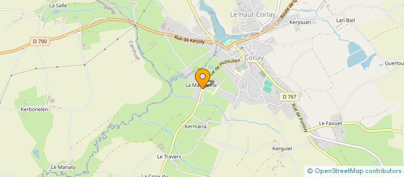 localisation de l'entreprise MONSIEUR ELOUAN KERBORIOU  CORLAY